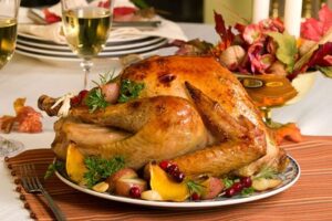 Pavo de Navidad Vino Blanco